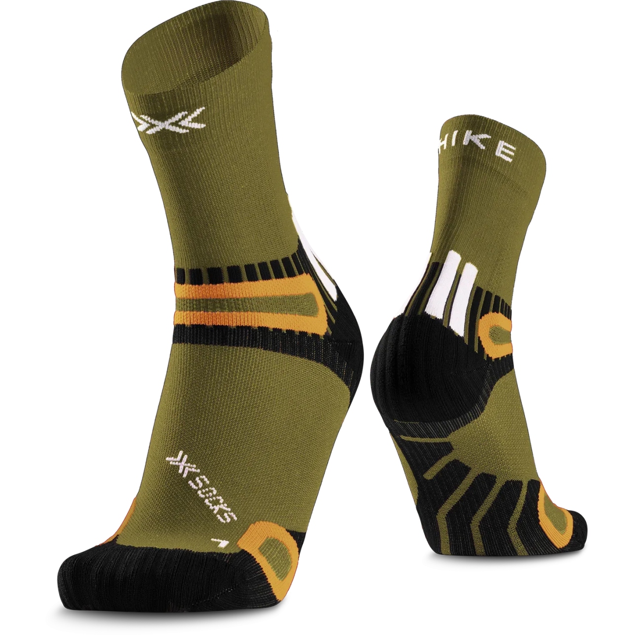Унисекс треккинговые носки X-Socks Hike Discover, оливковые