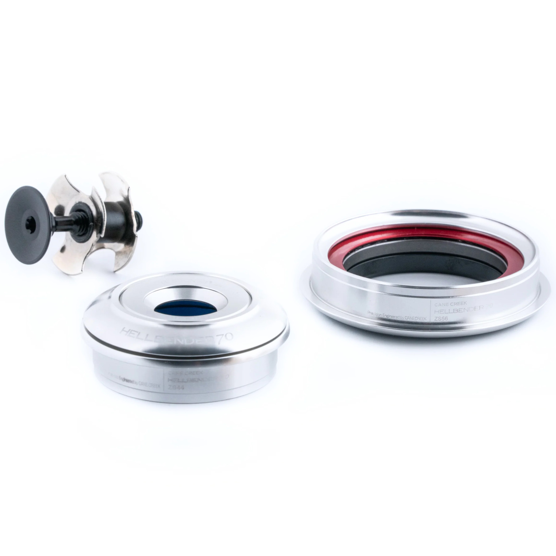 Produktbild von Cane Creek Hellbender 70 Lite Steuersatz - Tapered | ZS44/28.6 | ZS56/40 - silber
