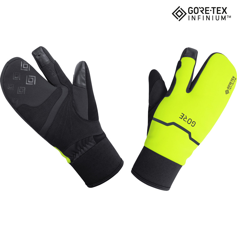 Productfoto van GOREWEAR GORE-TEX INFINIUM™ Thermo Split Gloves - black/neon yellow 9908