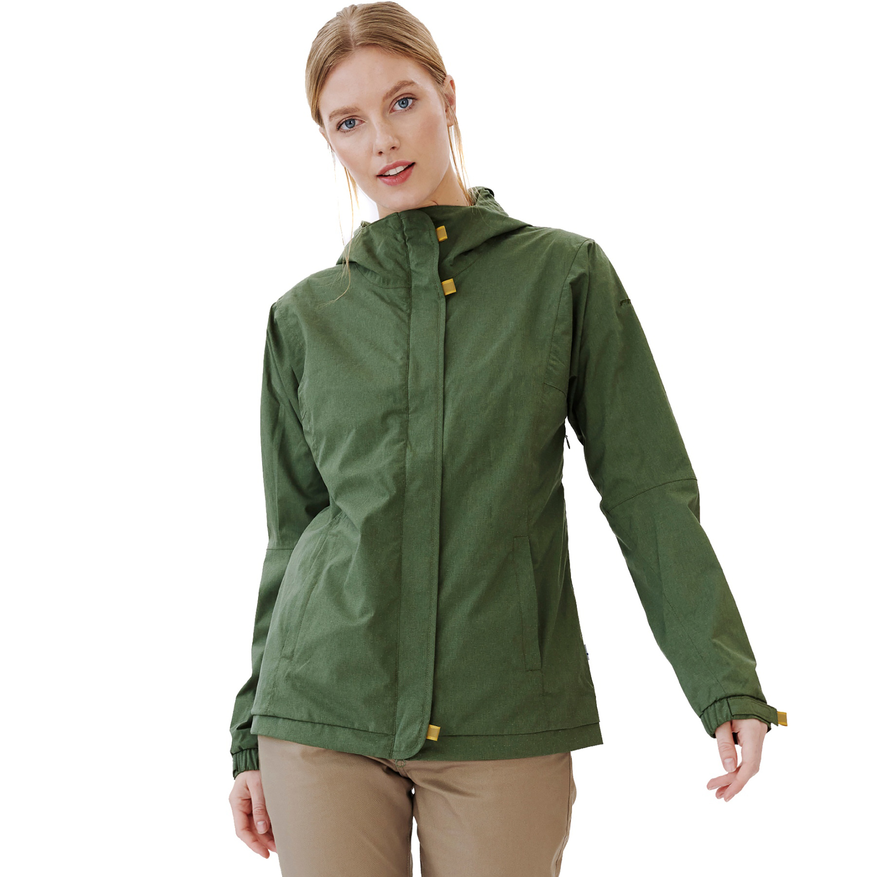 Picture of Finside LOISTAA Zip-In Outer Jacket - Women Reflective Outdoor Jacket - bronze green
