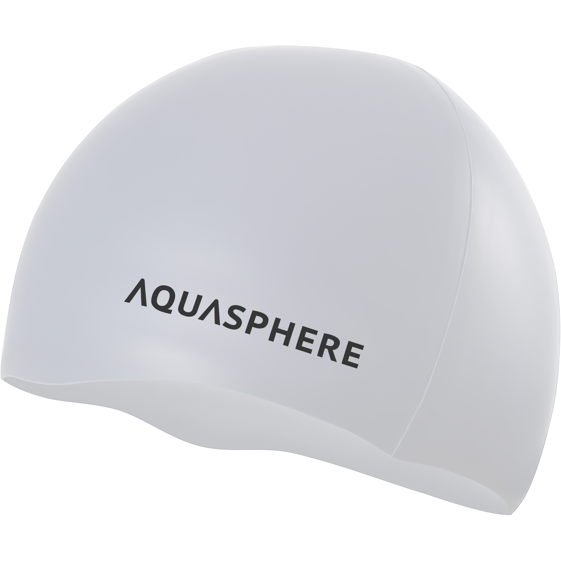 Image of AQUASPHERE Plain Silicone Swim Cap - White/Black