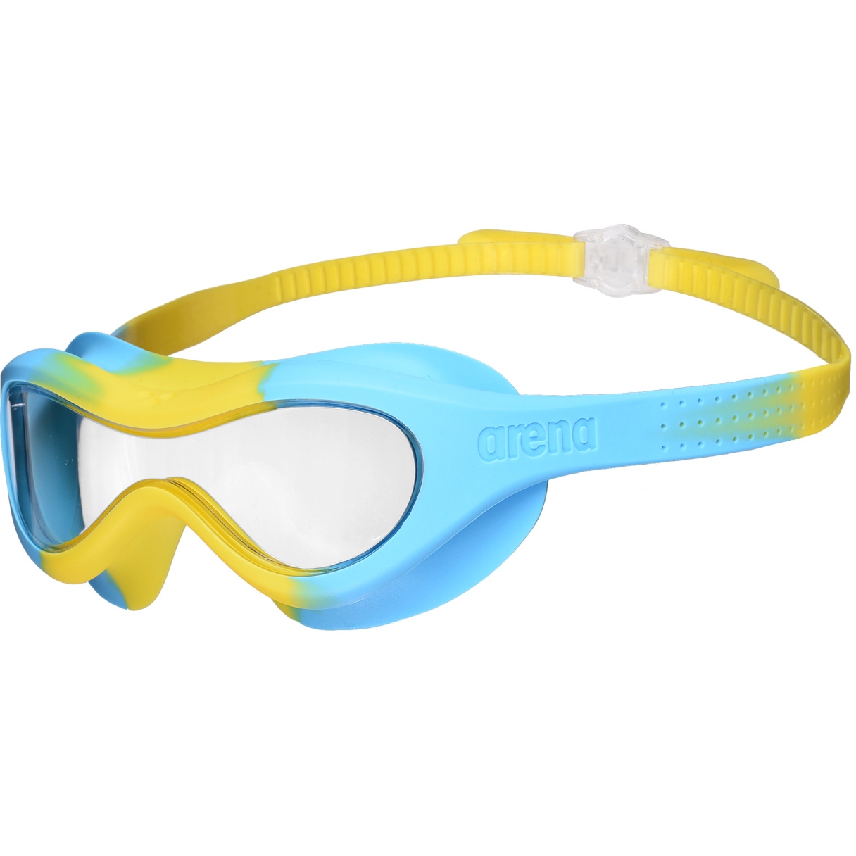 Picture of arena Spider Kids Mask Swimming Goggles - Clear - Yellow/Lightblue