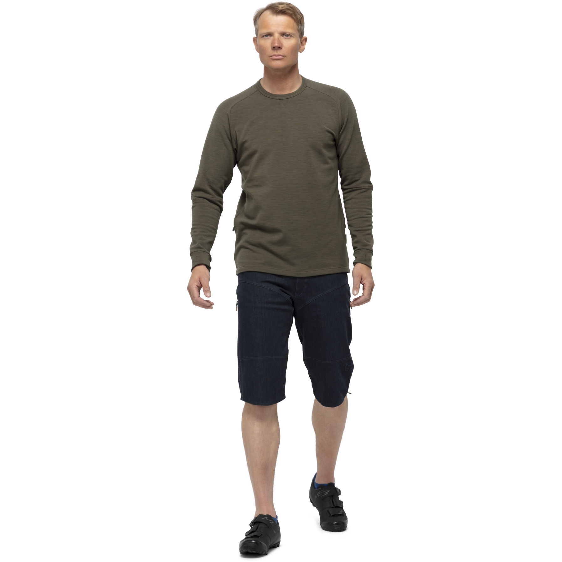 Norrona skibotn Crew Neck Long Sleeve Men - Olive Night | BIKE24