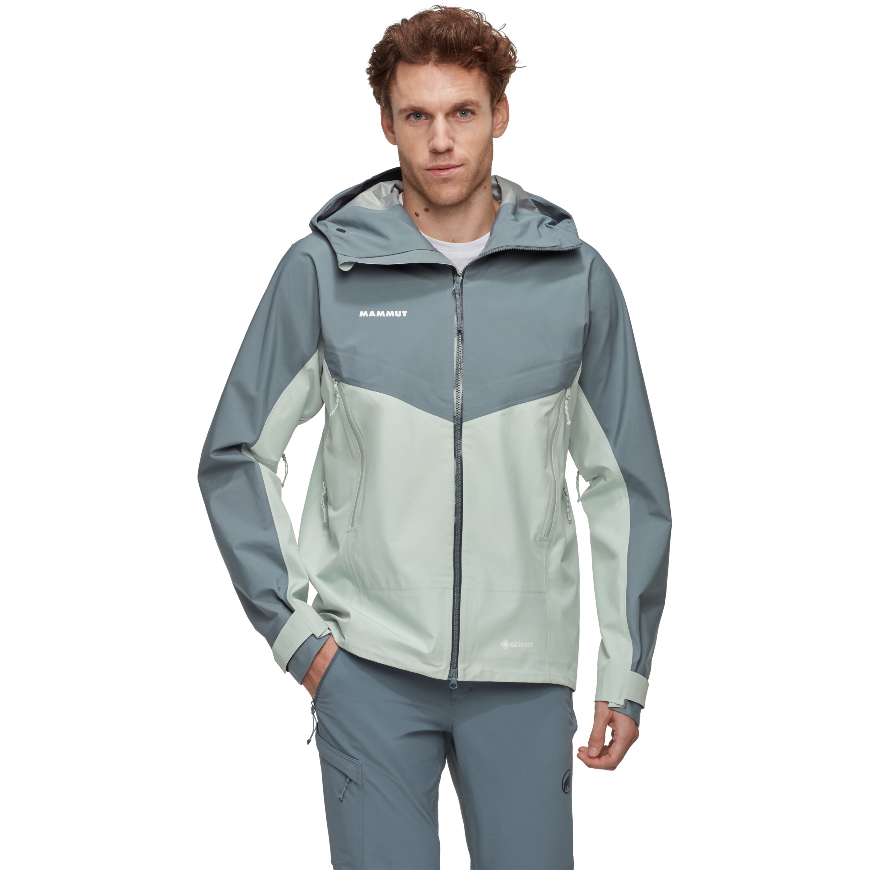 Immagine prodotto da Mammut Giacca con Cappuccio Hardshell Uomo - Crater IV - silver sage-strata