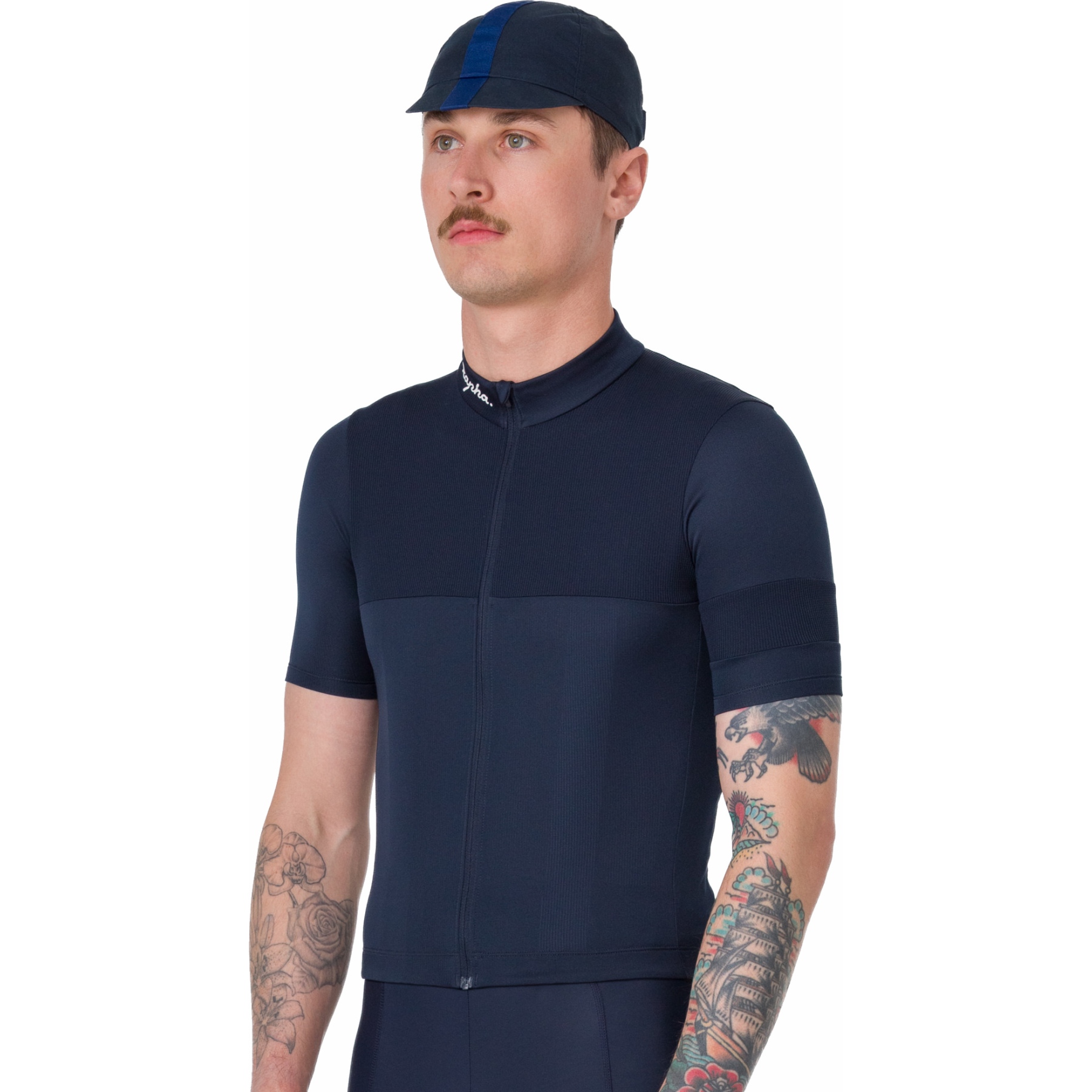Rapha Brevet E. Short Sleeve Jersey Men - dark navy/white | BIKE24