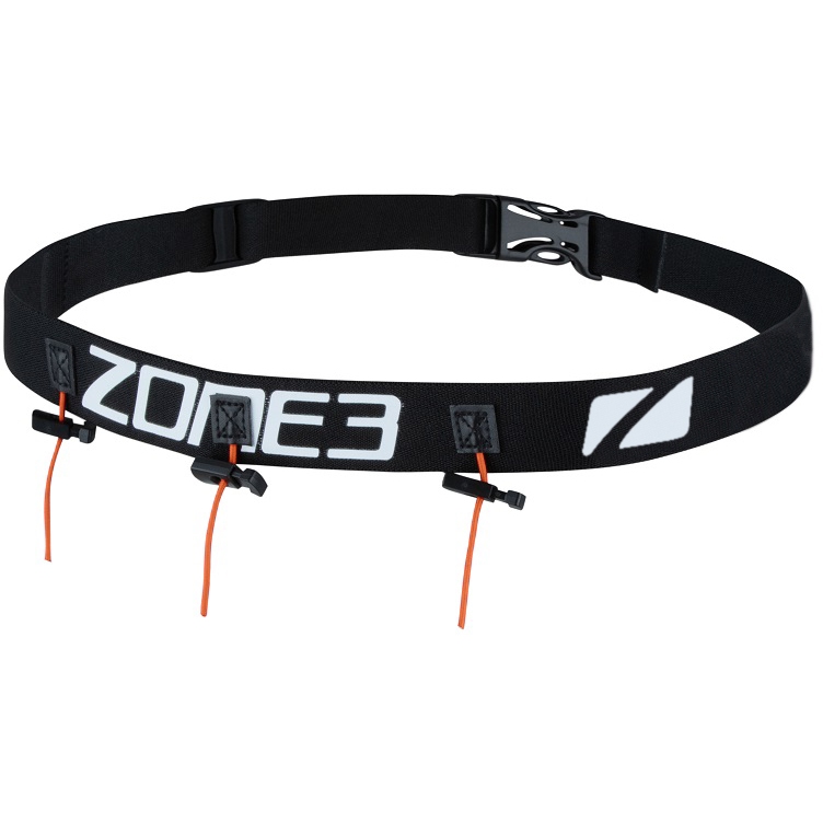 Foto de Zone3 Cinturón de Números - Gel Loops - negro/blanco