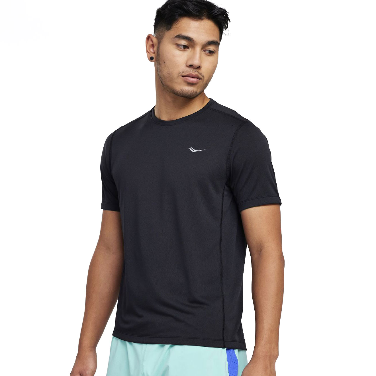 Picture of Saucony Stopwatch Short Sleeve Shirt - black