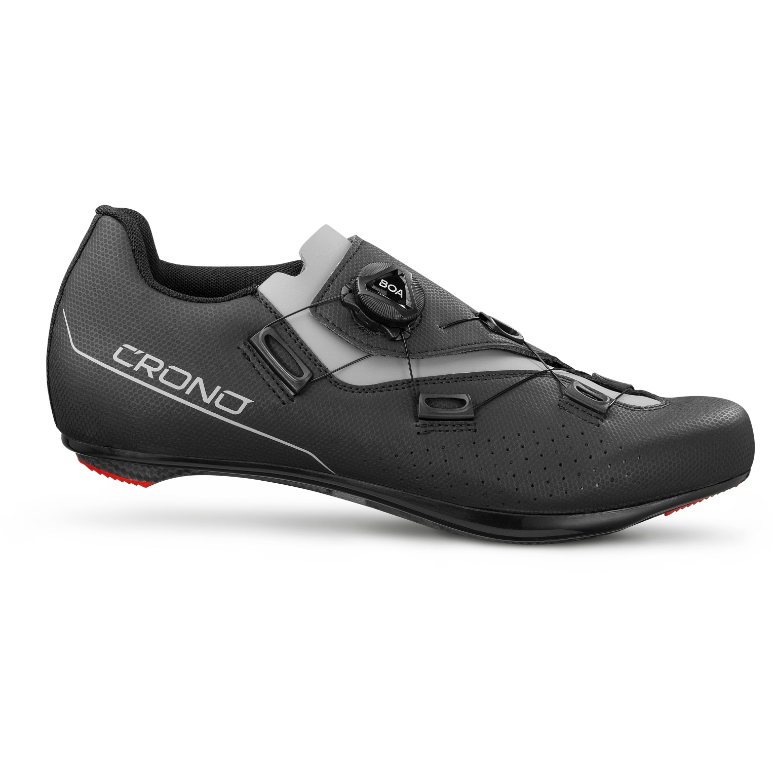 CRONO CR3 カーボン ロードシューズ size:42 ブラック/シルバー Crono CR3 Road Shoes - Black/Silver | BIKE24
