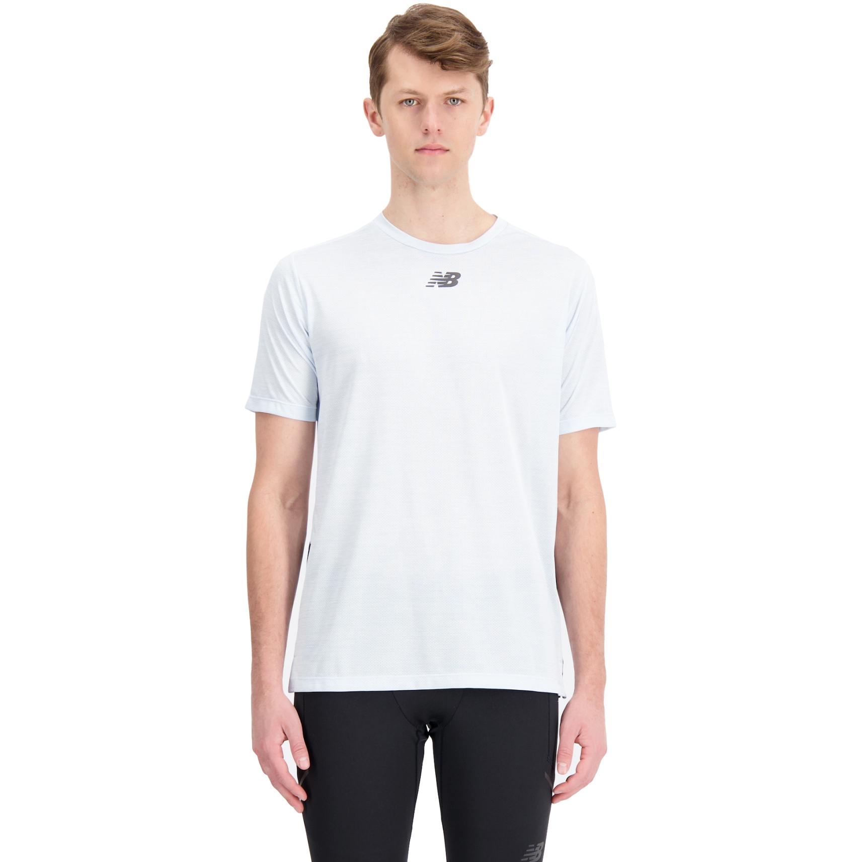 Productfoto van New Balance Impact Run Luminous T-Shirt - Ice blue heather