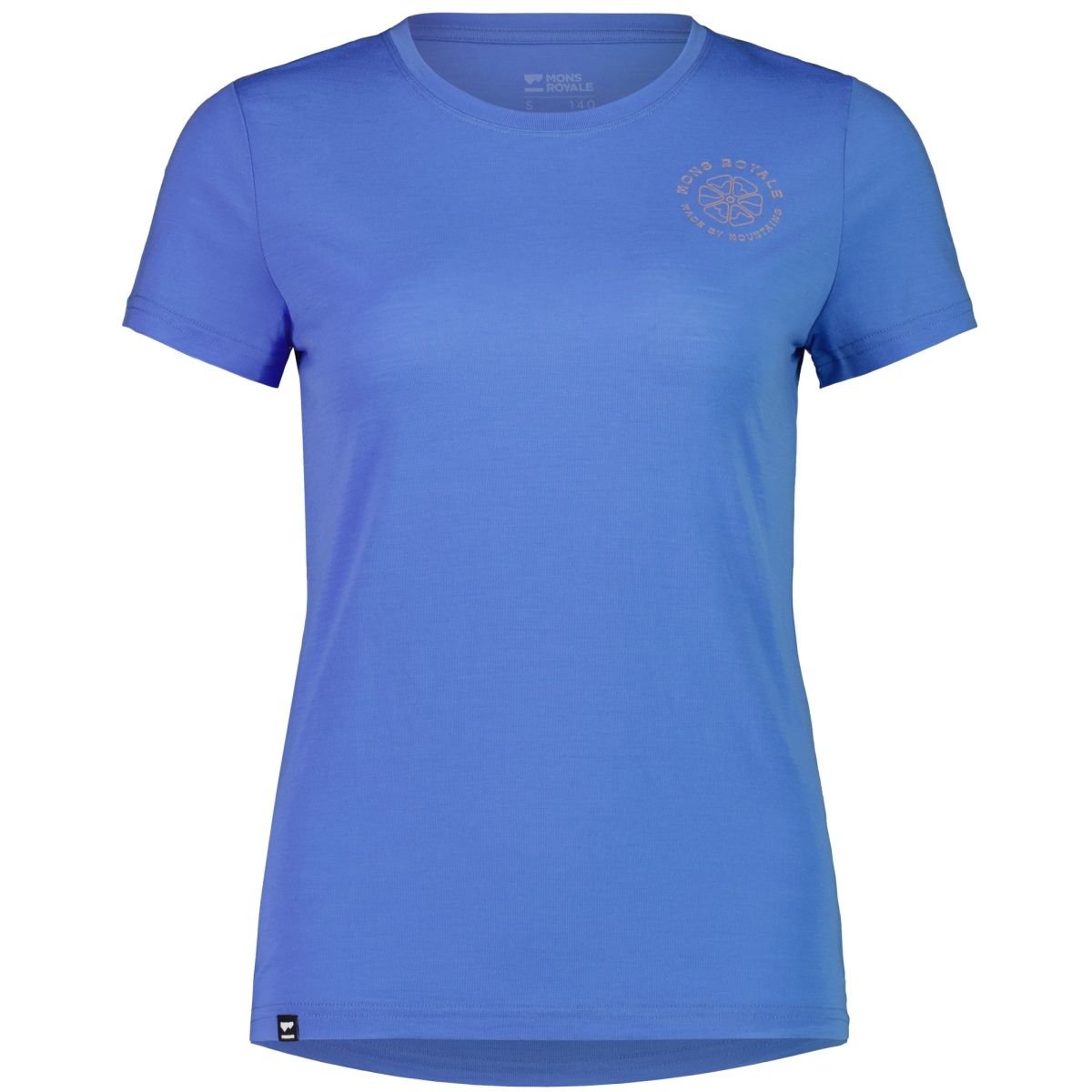 Picture of Mons Royale Icon Merino Air-Con Tee Women - cornflower
