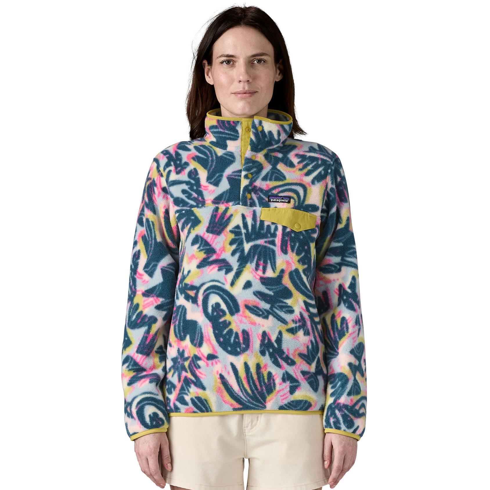 Photo produit de Patagonia Polaire Femme - Lightweight Synchilla Snap-T - Wild Botanist: Tidal Teal