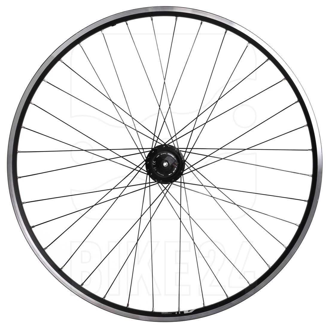 Picture of Shimano | Mavic - DH-3N72 | A 319 Front Wheel with Hub Dynamo - 28&quot; - Rim Brakes - QR - black