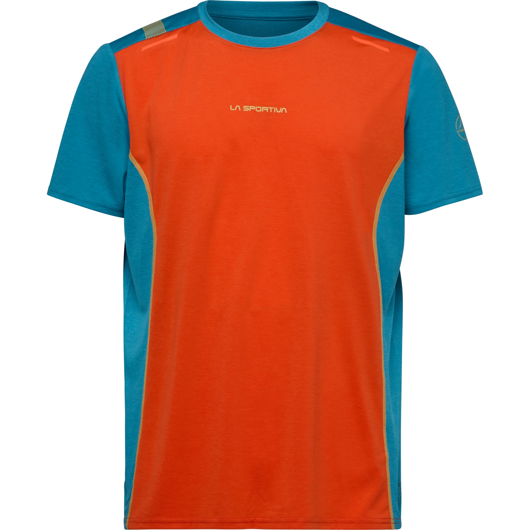 Productfoto van La Sportiva Tracer T-Shirt Heren - Cherry Tomato/Tropic Blue