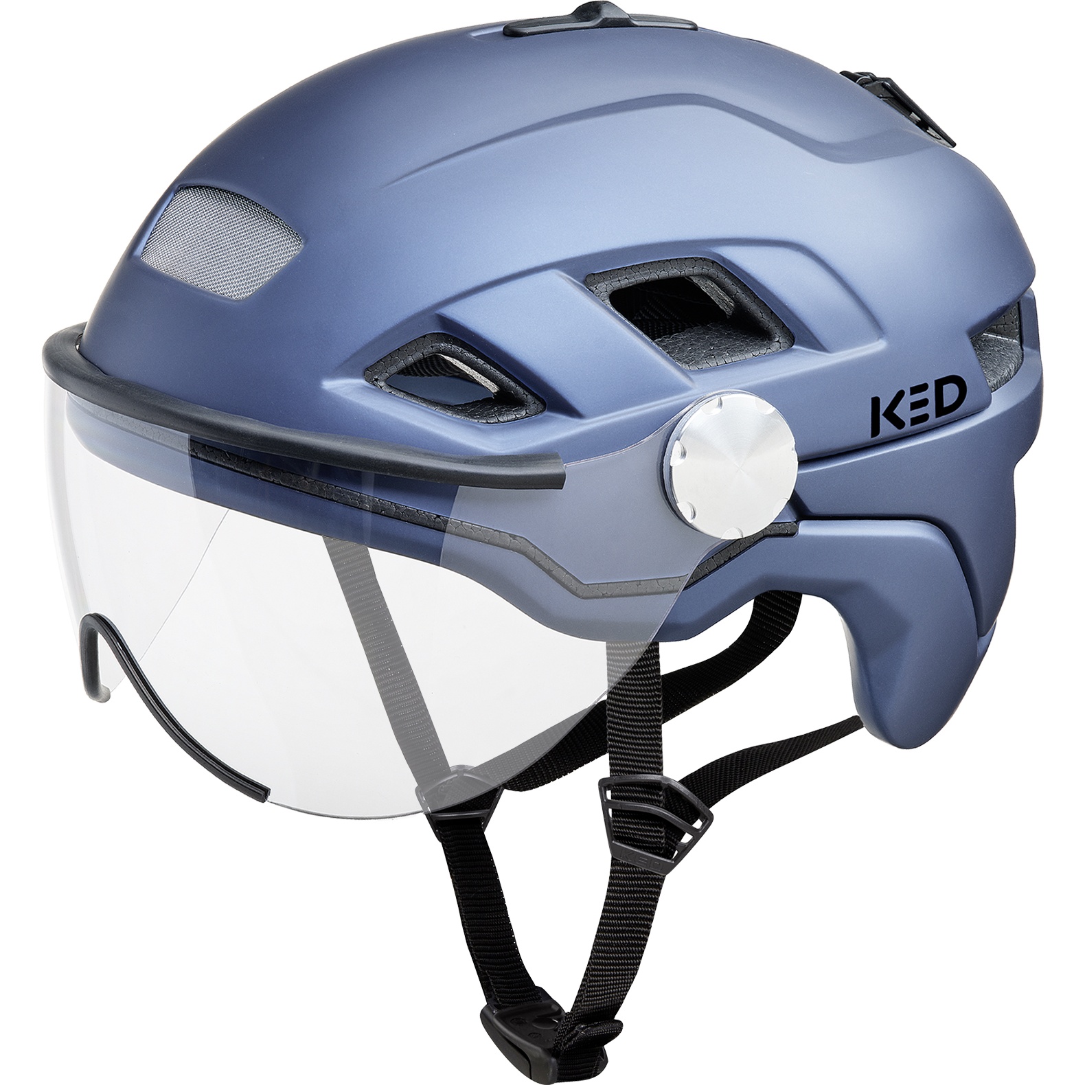 Productfoto van KED B-Vis X-Lite Helm - blue metallic matt