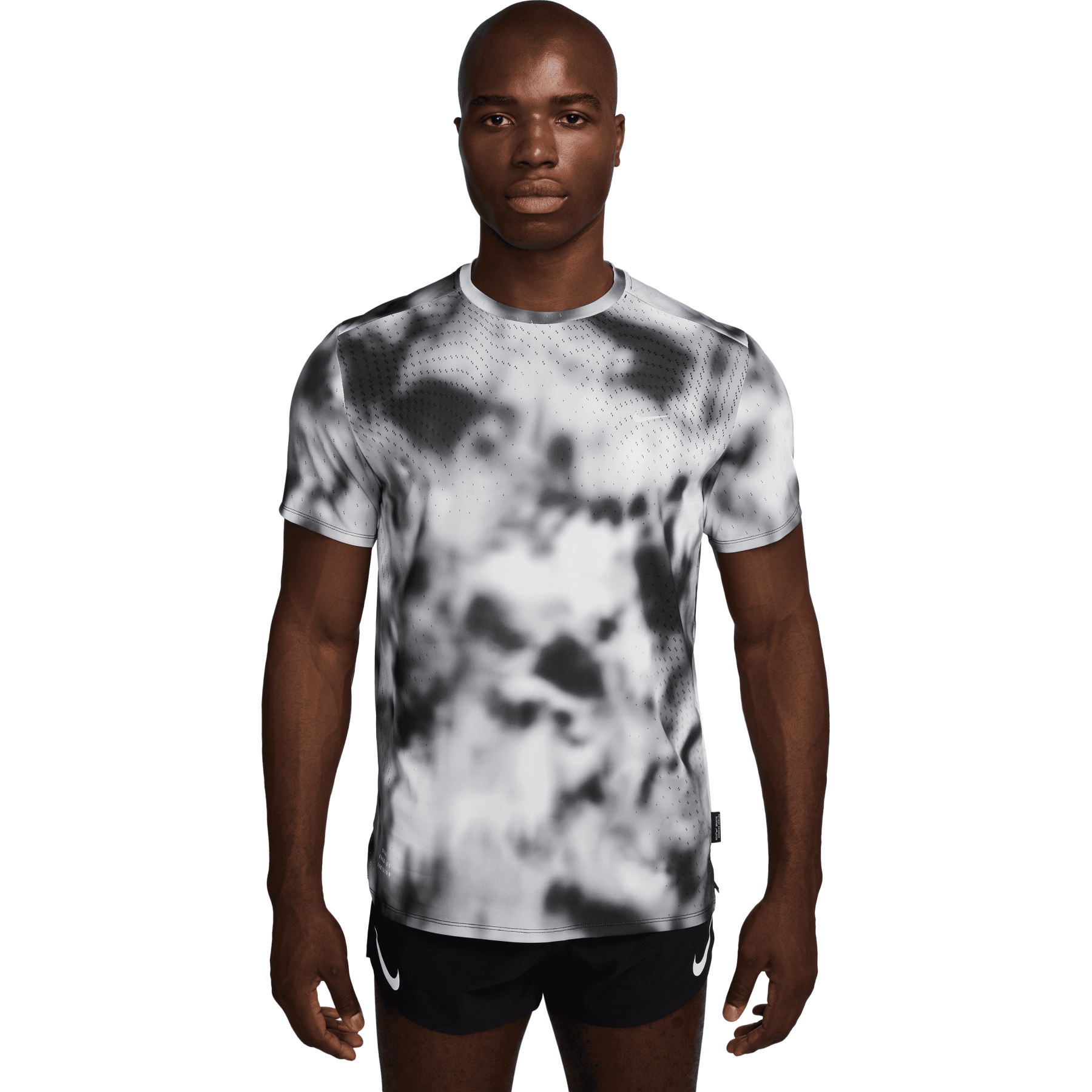 Мужская рубашка с коротким рукавом Nike Running Division Breathe Dri-FIT ADV - черный /серебристый со светоотражающими элементами HJ4148-010