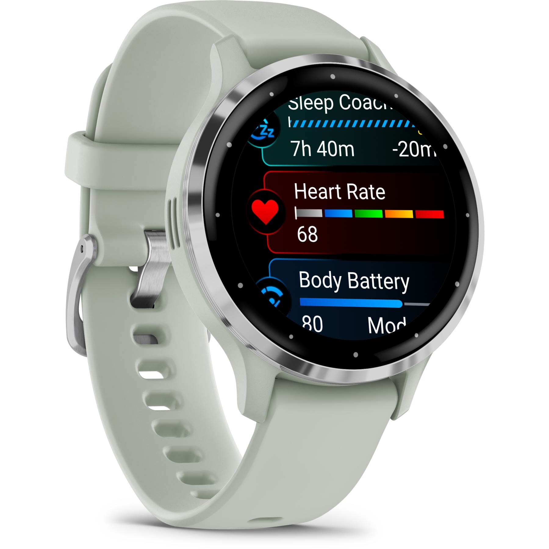 Produktbild von Garmin Venu 3S GPS Smartwatch - salbeigrau/silber