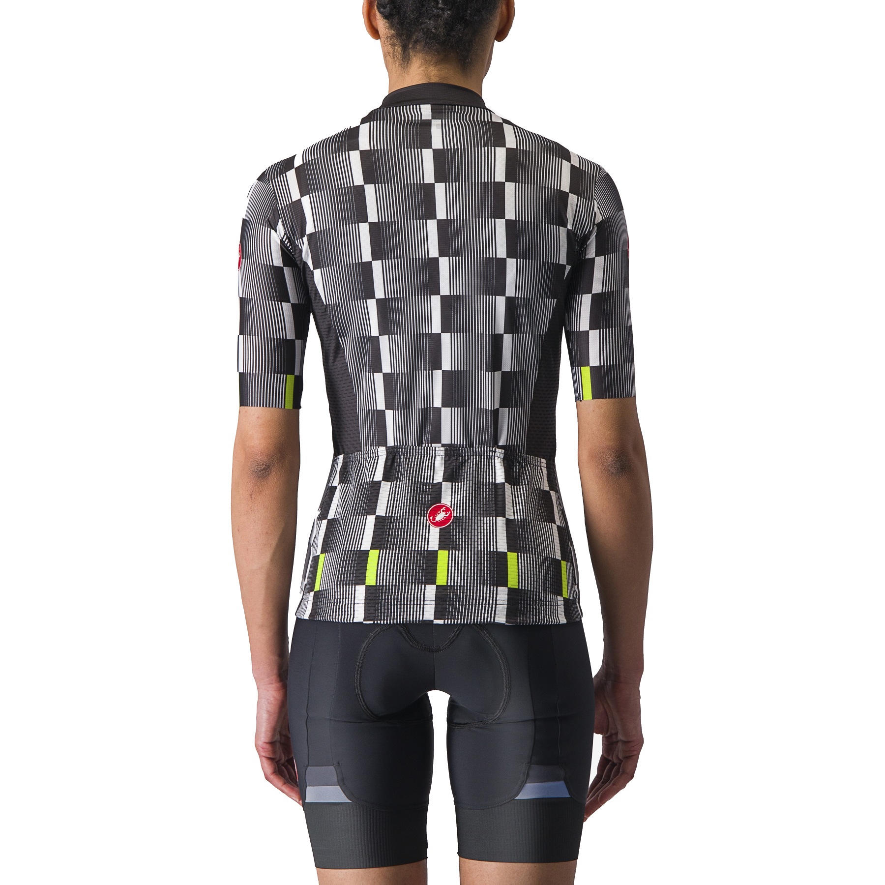 Castelli Dimensione Jersey Women - black/white-electric lime