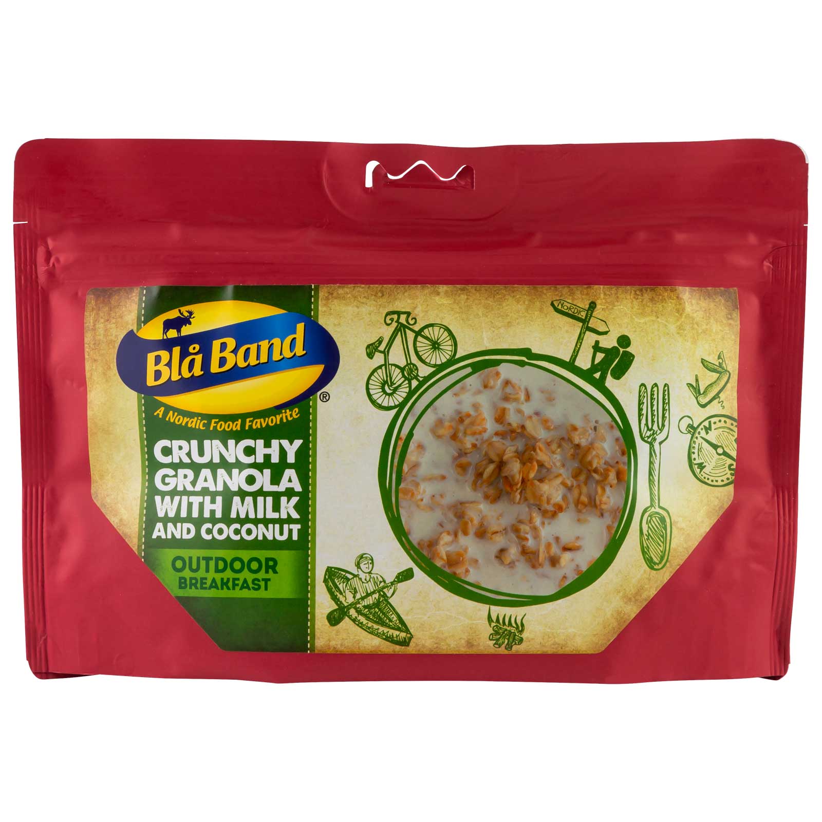 Picture of Blå Band Crunchy Granola with Milk and Coconut - Outdoor Breakfast - 150g