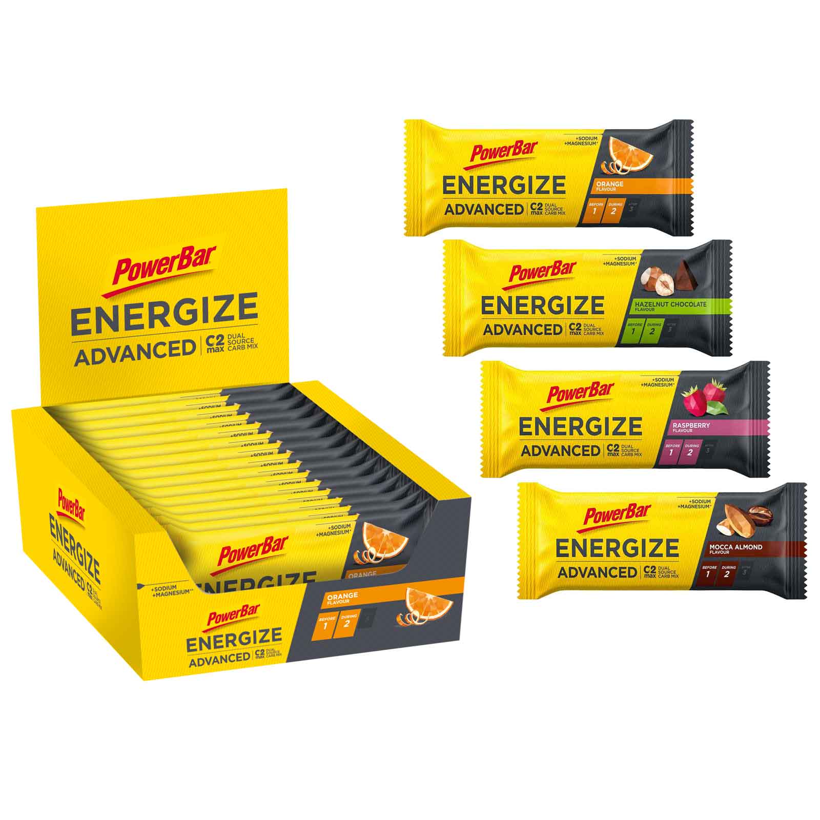Picture of Powerbar Energize Advanced - Carbohydrate Bar - 15x55g