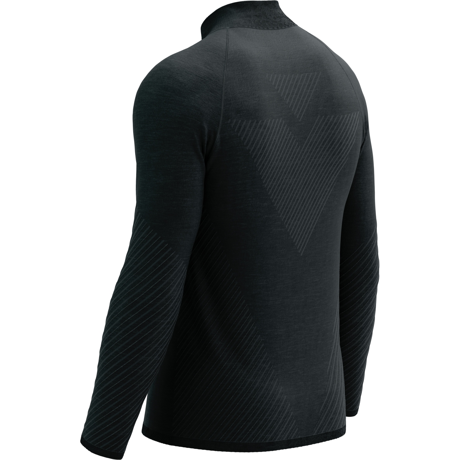 Sudadera Compressport Running Seamless Zip Negro Hombre