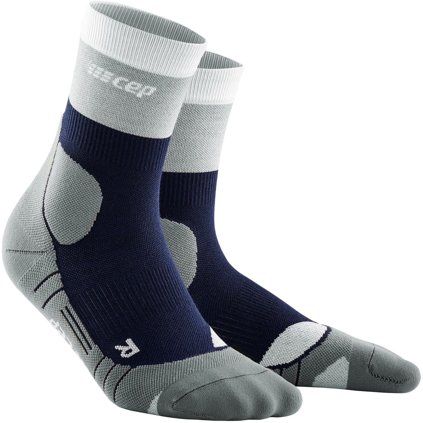 Picture of CEP Hiking Light Merino Mid Cut Compression Socks Women - marineblue/grey