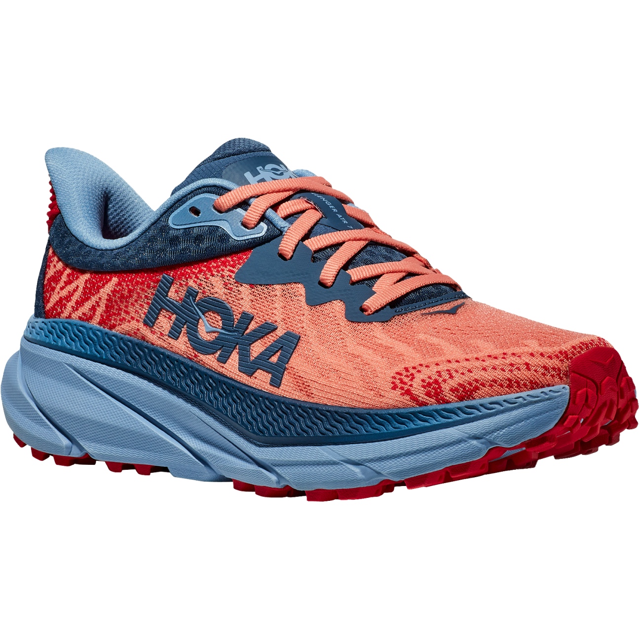 Picture of Hoka Challenger 7 Running Shoes Women - papaya / real teal