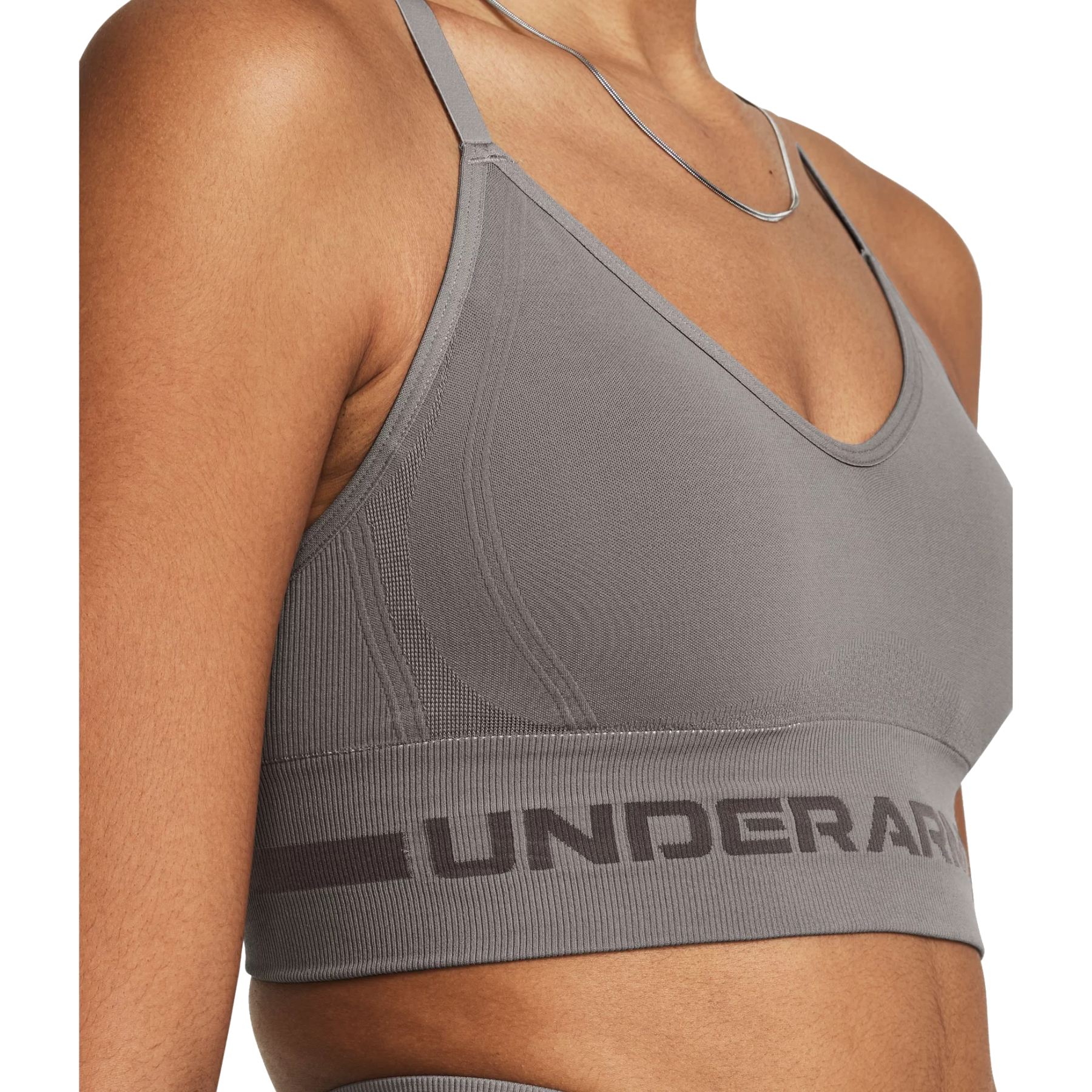 Under Armour Seamless Low Long Heather Bra - Women's - Clothing