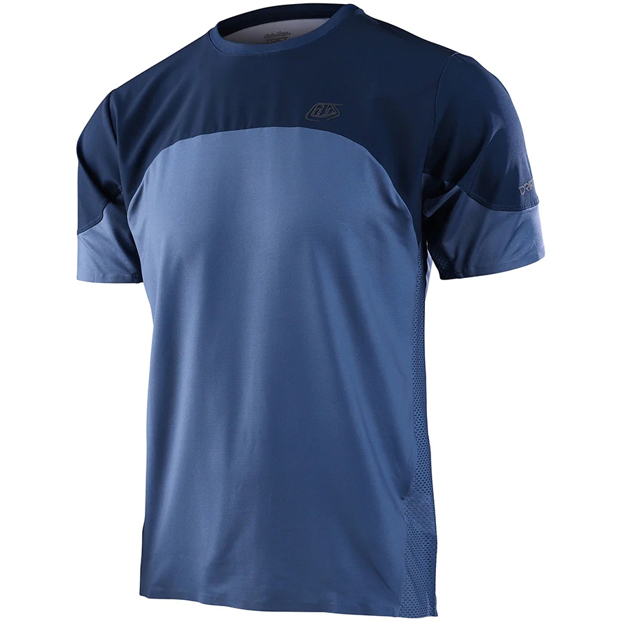 Foto van Troy Lee Designs Drift Shirt met Korte Mouwen - Solid Blue Mirage