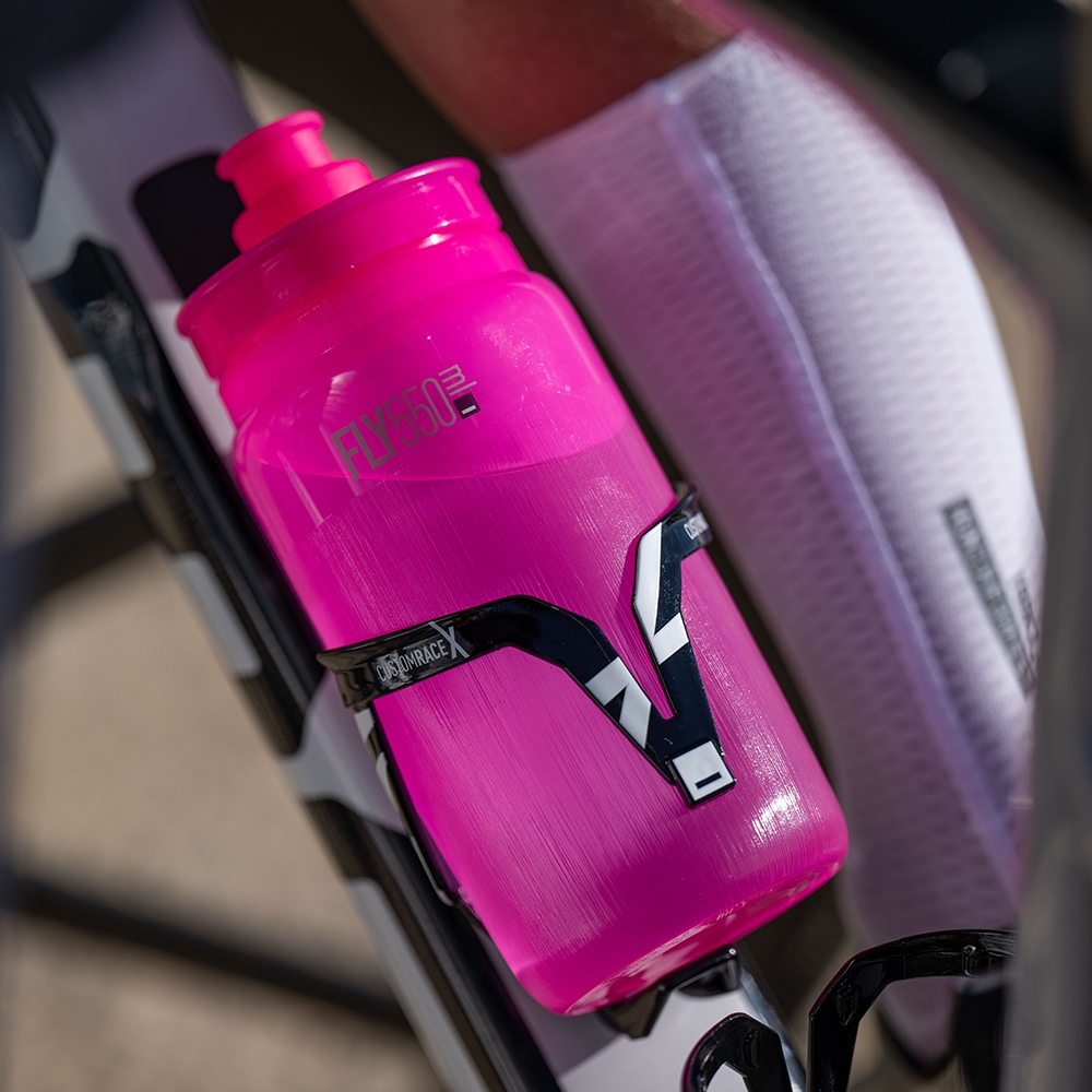 Elite Custom Race X Bottle Cage black/blue soft touch