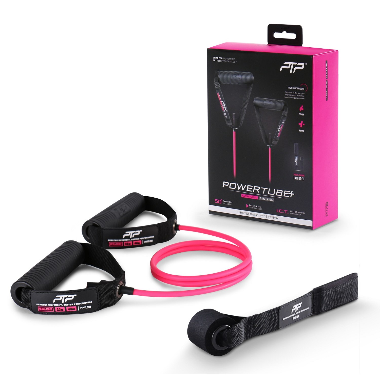 Productfoto van PTP PowerTube+ Ultra Light Resistance Band - pink