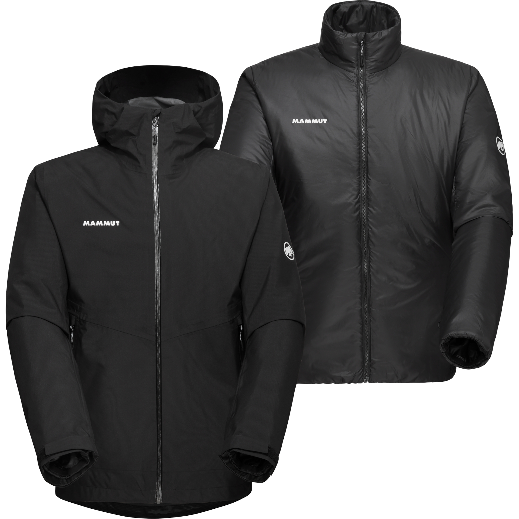 Produktbild von Mammut Alto Light 3 in 1 Hardshelljacke mit Kapuze Herren - schwarz-schwarz