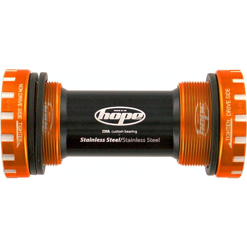 Productfoto van Hope Bottom Bracket Cups MTB Stainless Steel - BSA-68/73-24 - orange