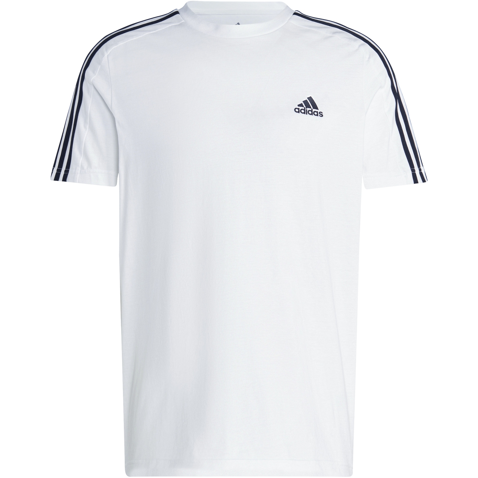 adidas Essentials Single Jersey 3-Stripes T-Shirt Men - white/black IC9336 | T-Shirts