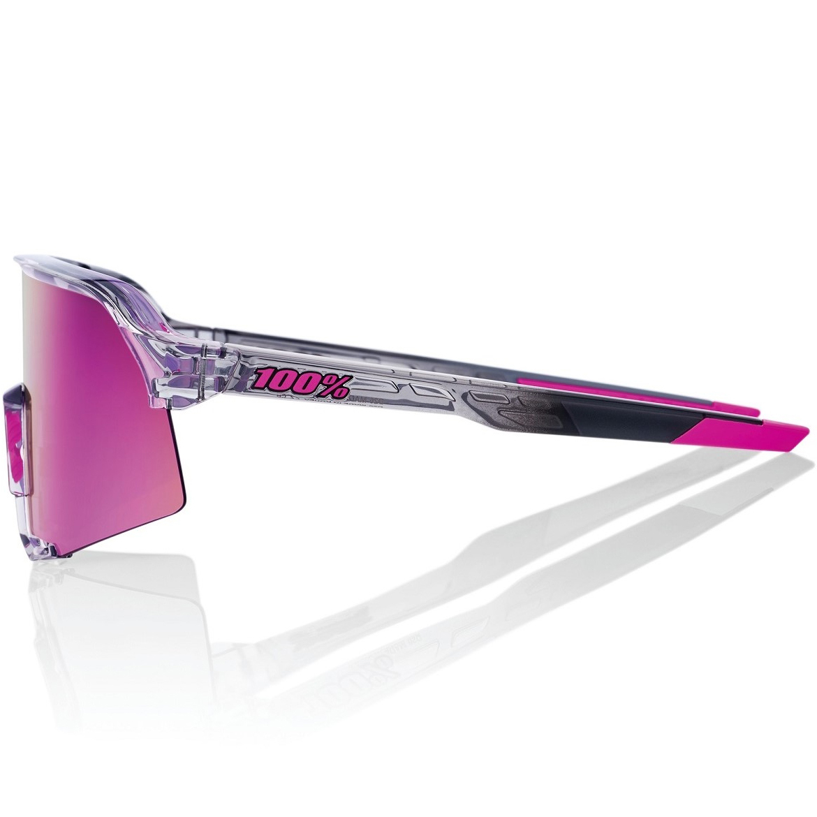 アクセサリー 100%Tokyo night S3 100% S3 Glasses - Tokyo Nights / Translucent Grey - Purple