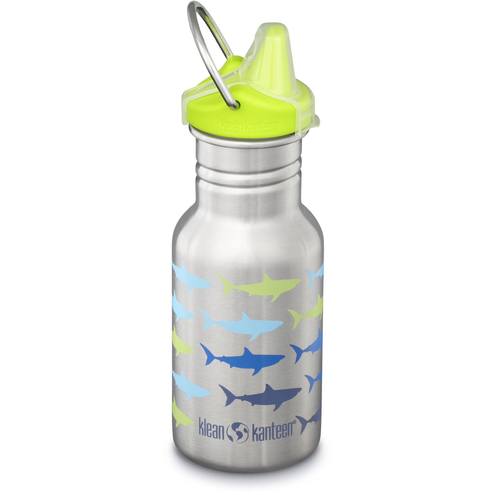 Produktbild von Klean Kanteen Kid Classic Trinkflasche + Sippy Cap - 355 ml - sharks