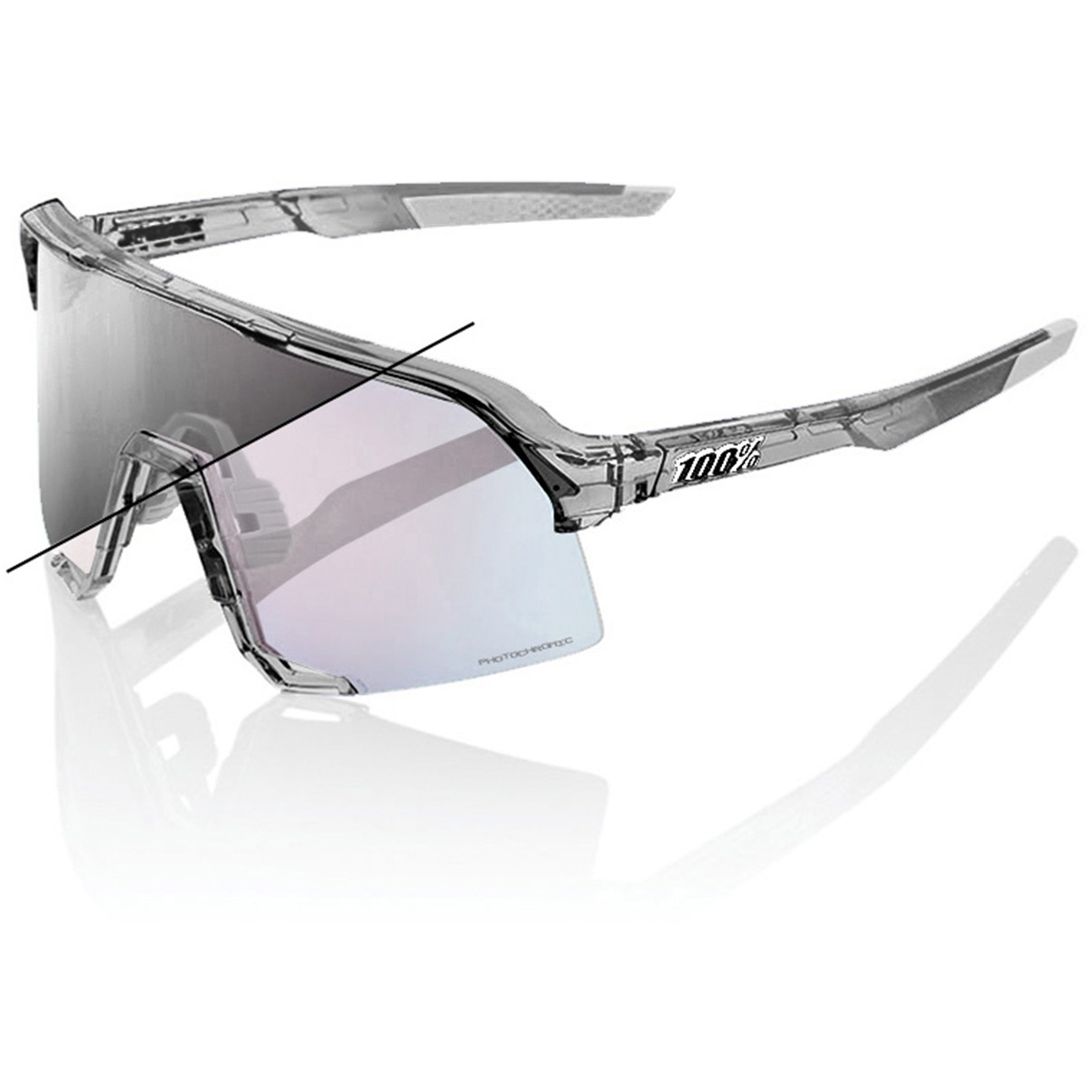 Produktbild von 100% S3 Brille - Photochromic - Polished Translucent Grey / Rose Gold Mirror