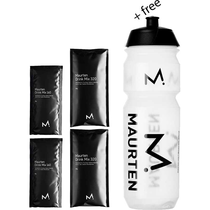 Produktbild von MAURTEN Drink Mix 160 / 320 Testpaket + Gratis Trinkflasche 750ml