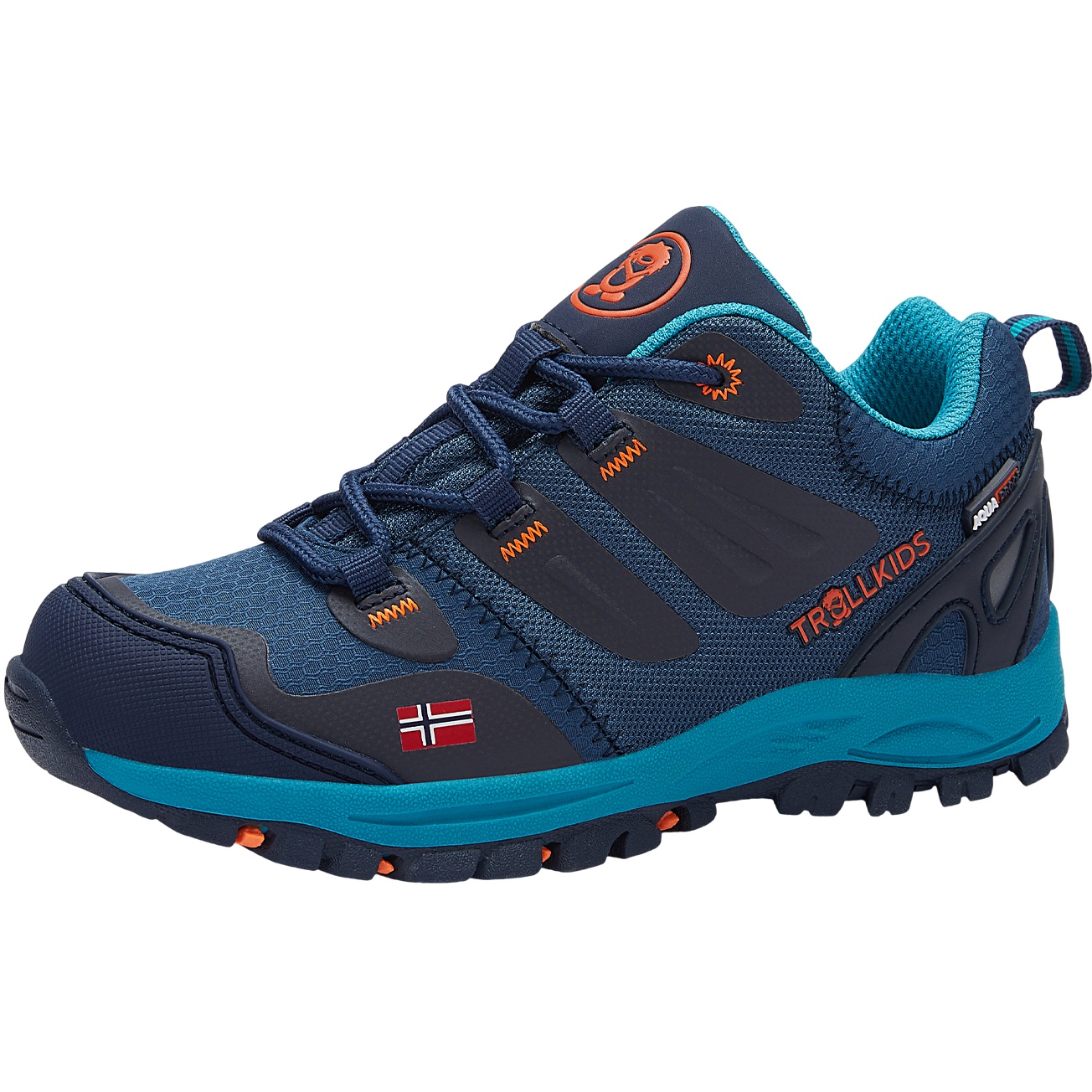 Picture of Trollkids Rondane Low Kids Hiker Shoes - Mystic Blue/Lake Blue