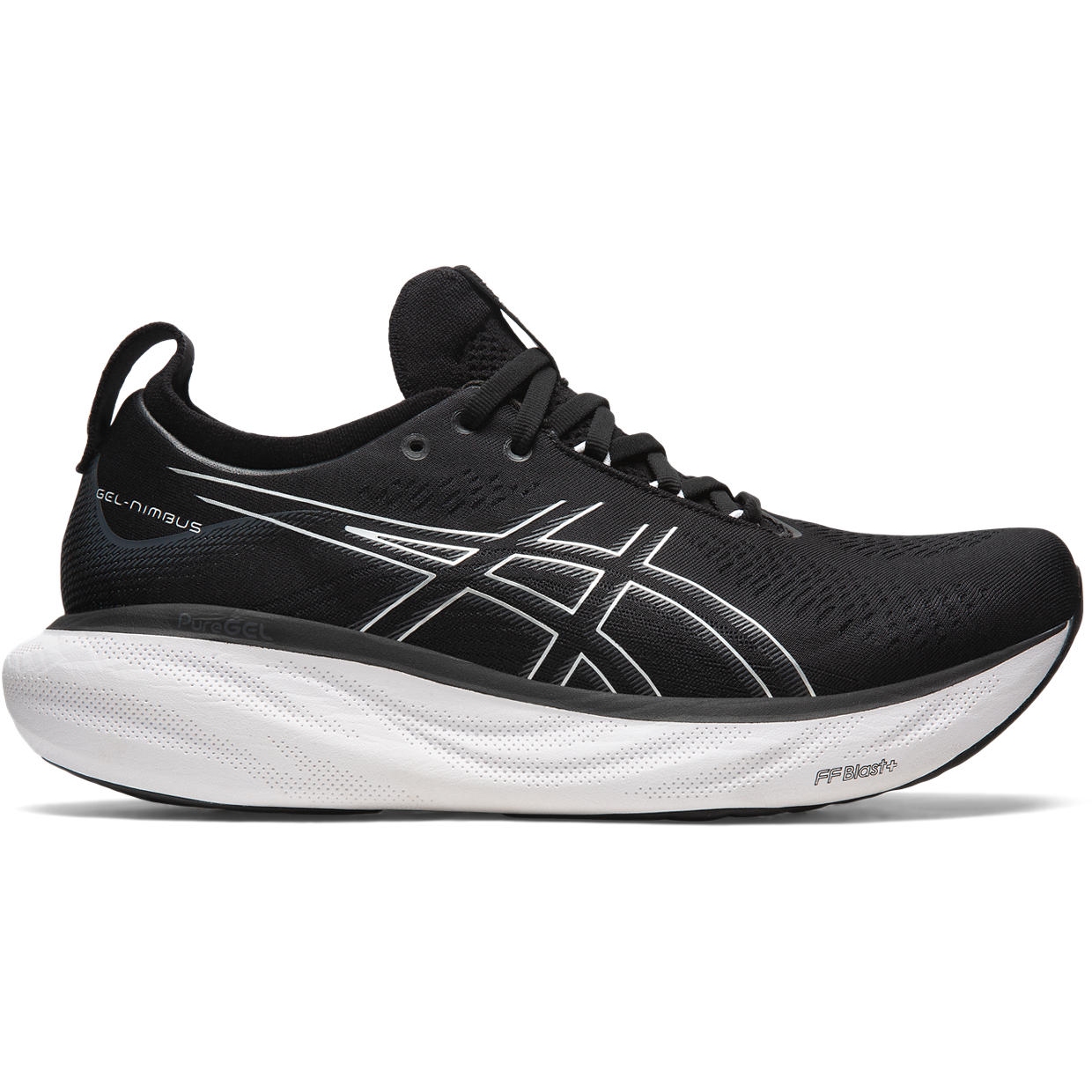 Picture of asics Gel-Nimbus 25 Running Shoe - Wide - black/pure silver