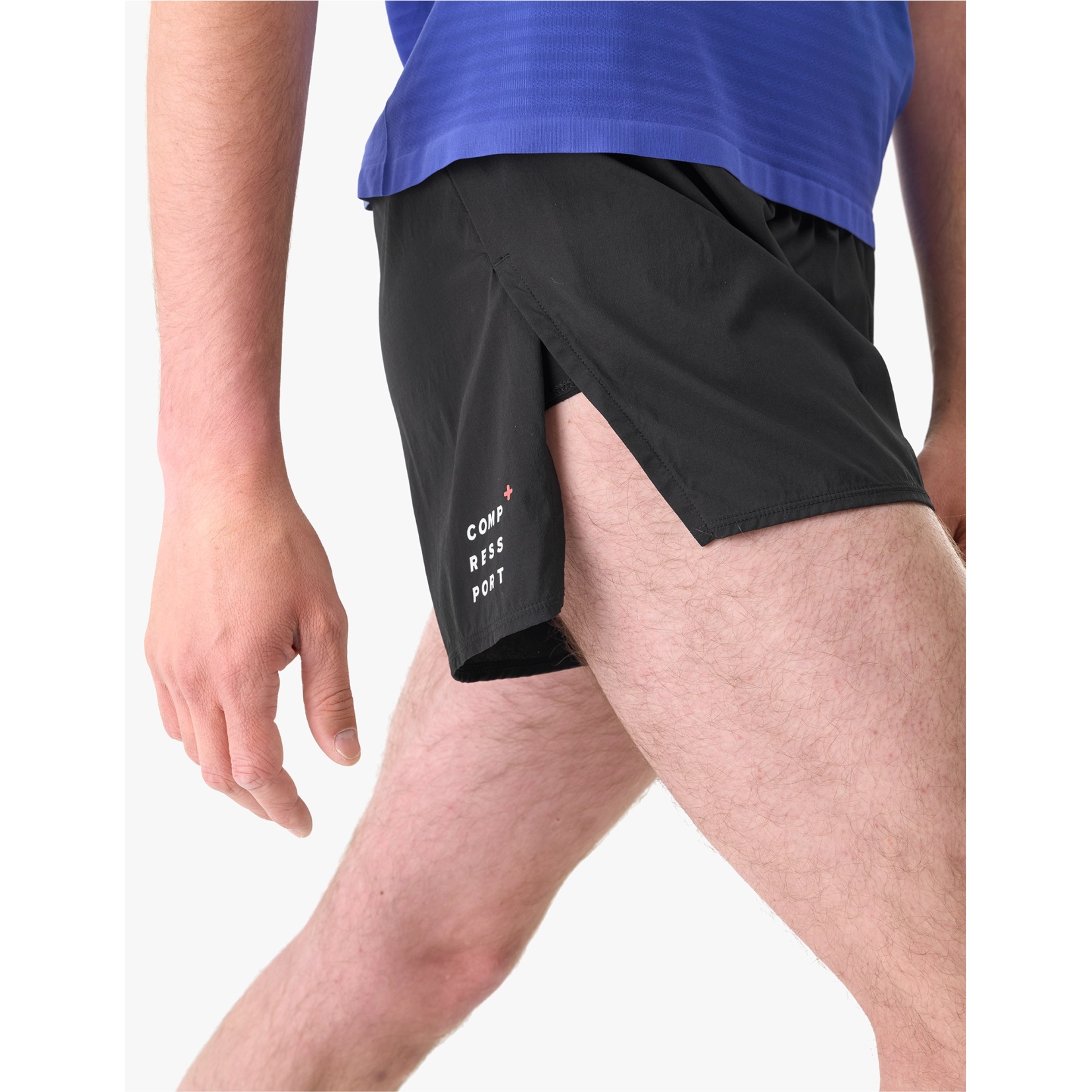 Compressport Racing Split Laufshorts Herren schwarz BIKE24