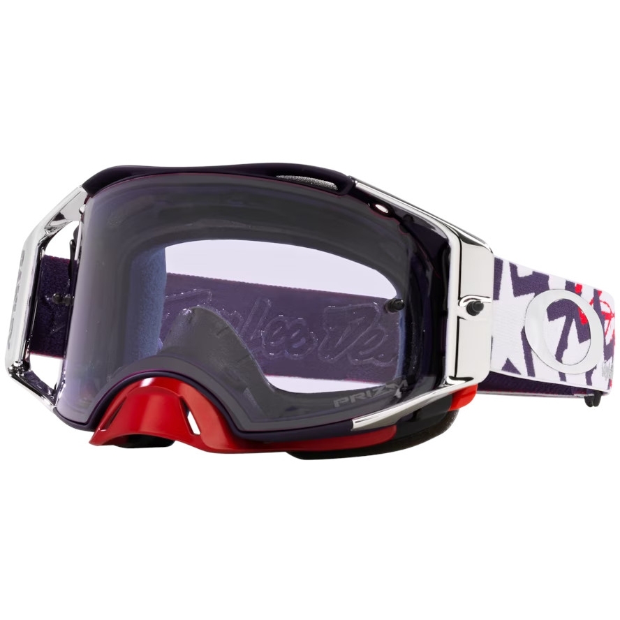 Picture of Oakley Airbrake MX Goggle - Troy Lee Design White Blue Stars/Prizm Mx Low Light - OO7046-E9