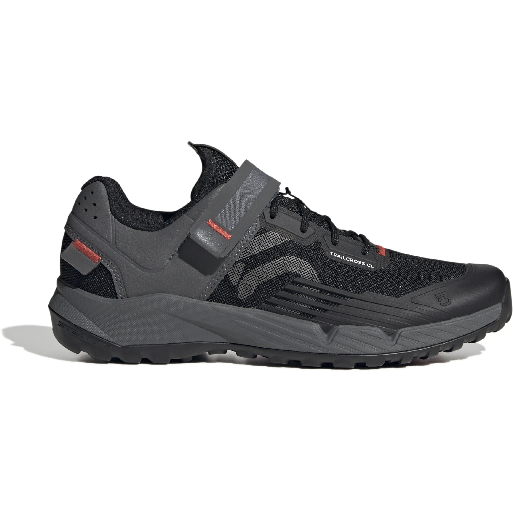 Picture of Five Ten Trailcross Clip-In Mountain Bike Shoes - Core Black / Grey Three / Red