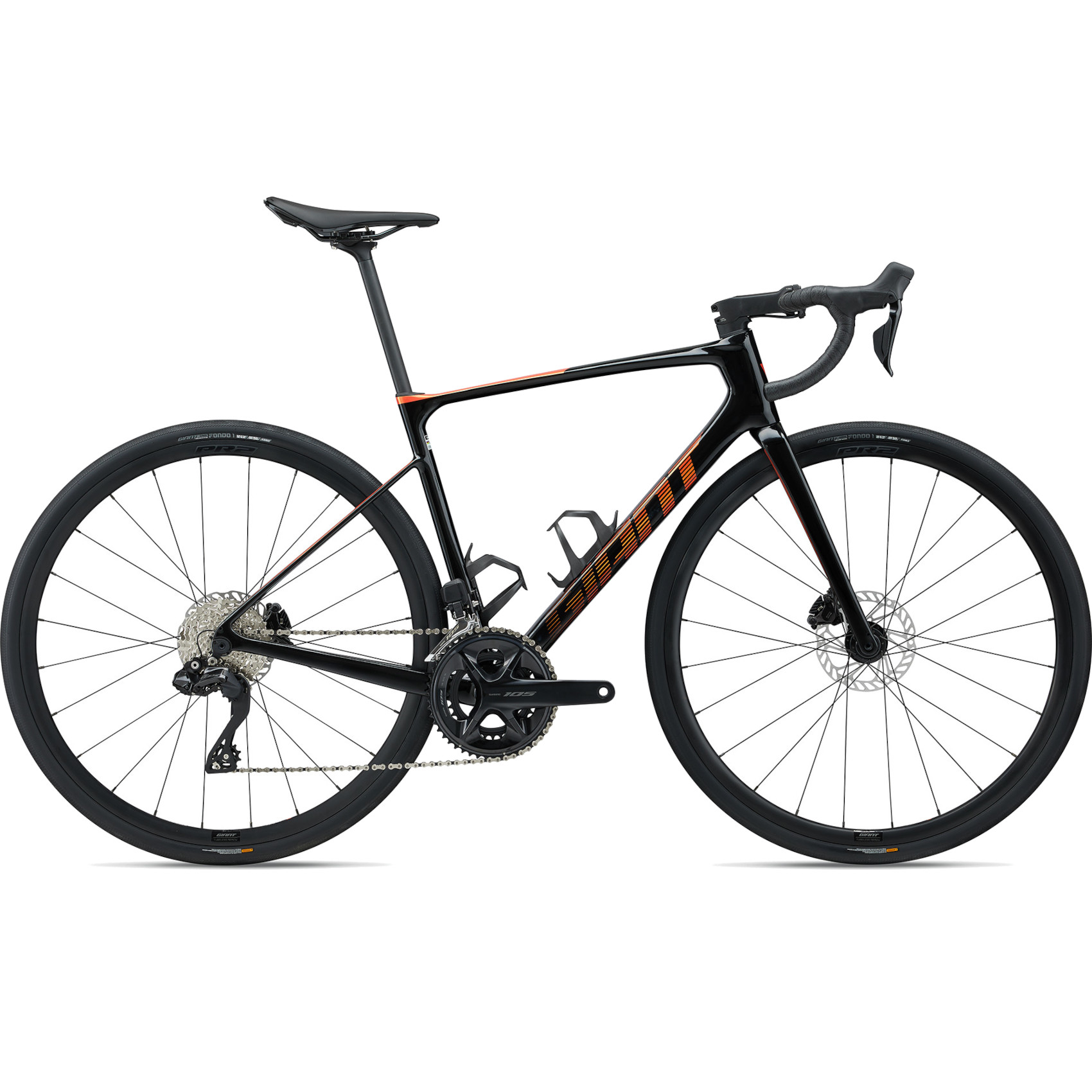 Giant DEFY ADVANCED 1 Carbon Road Bike 2024 Black Helios Orange BIKE24