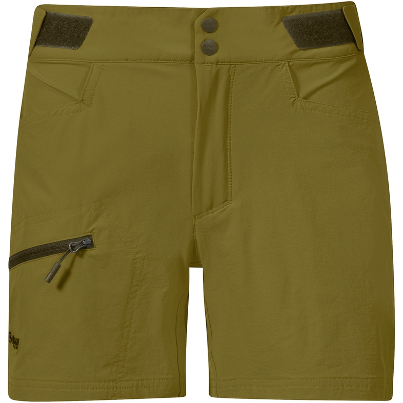 Produktbild von Bergans Cecilie Mountain Softshell Shorts Damen - trail green/dark olive green