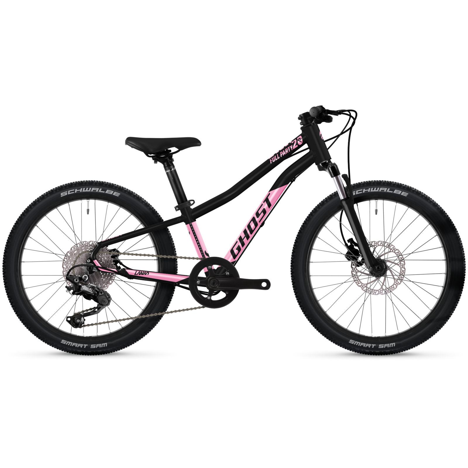 Picture of Ghost LANAO FULL PARTY - 20&quot; Kids Bike - 2024 - metallic black / pink shimmer glossy
