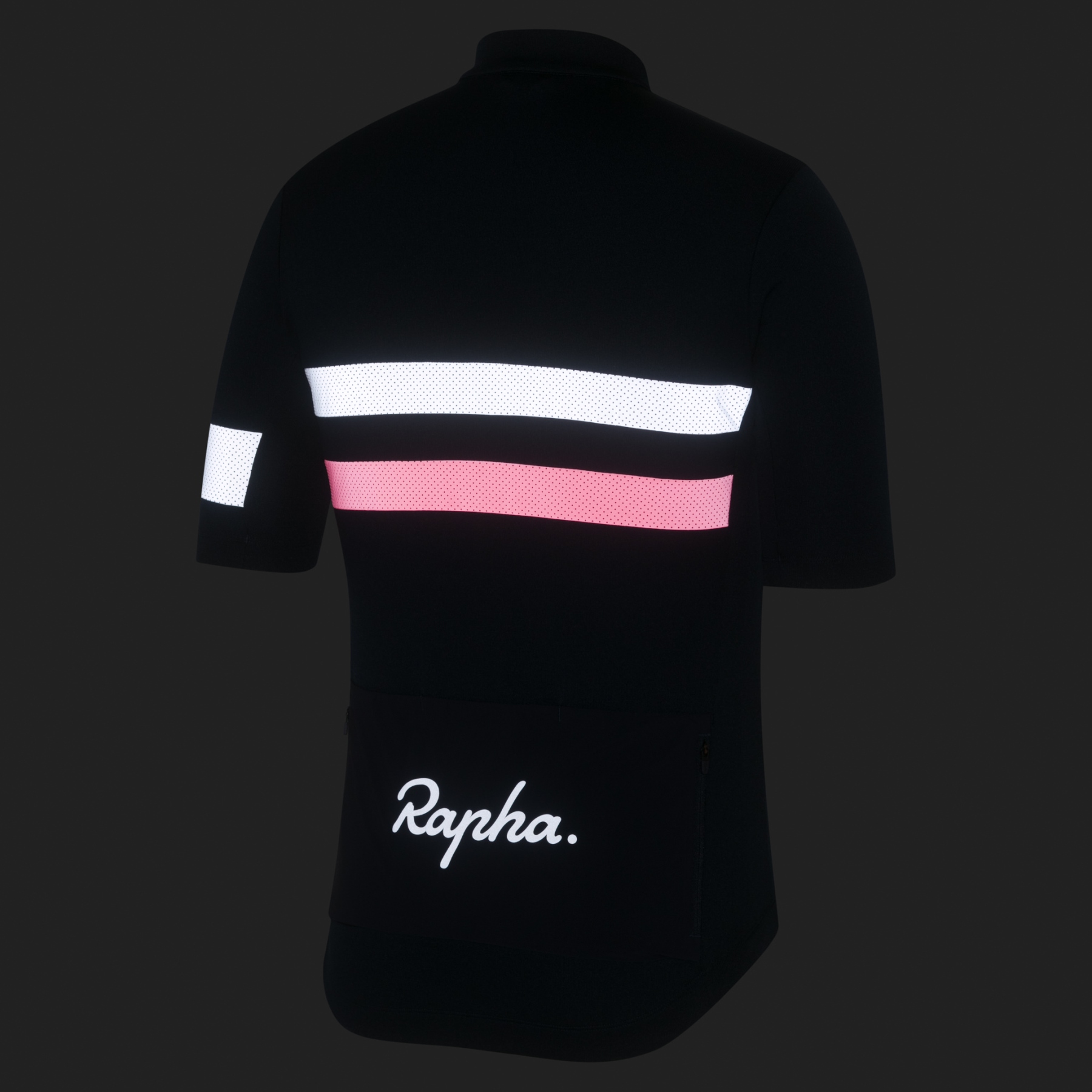 Rapha Brevet Short Sleeve Jersey Men - dark navy/high-vis