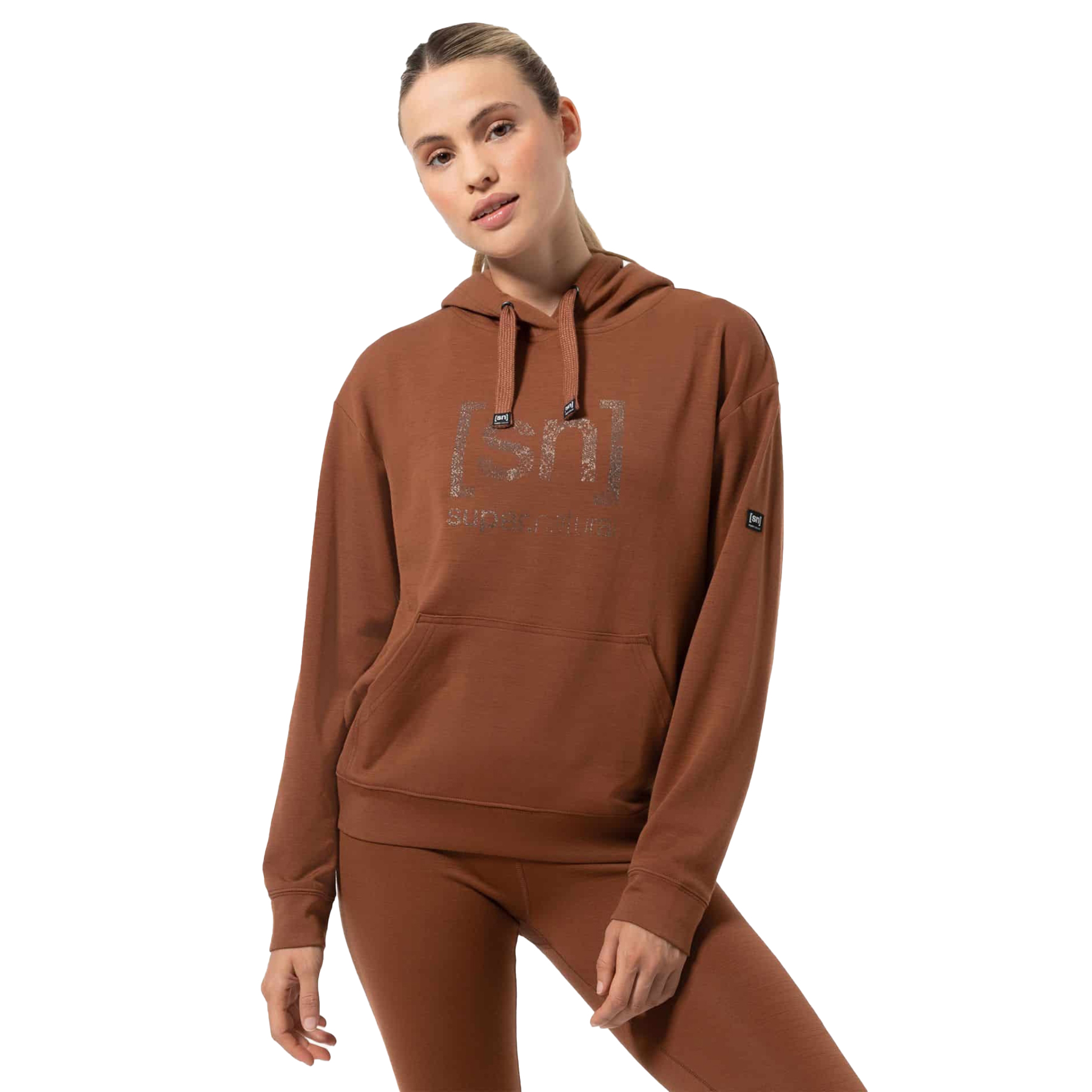 Produktbild von SUPER.NATURAL Arabesque Hoodie Damen - Horn Brown/Copper