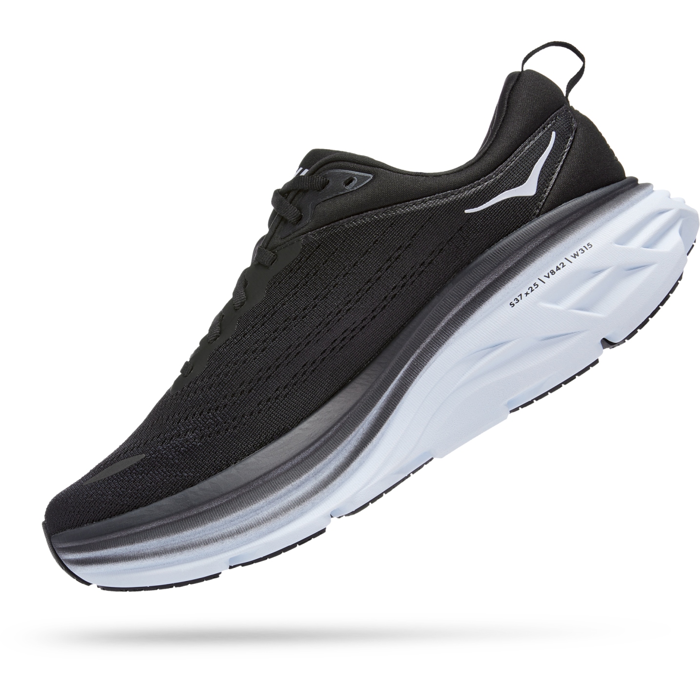 Hoka Bondi 8 Wide Running Shoes Men - black / white