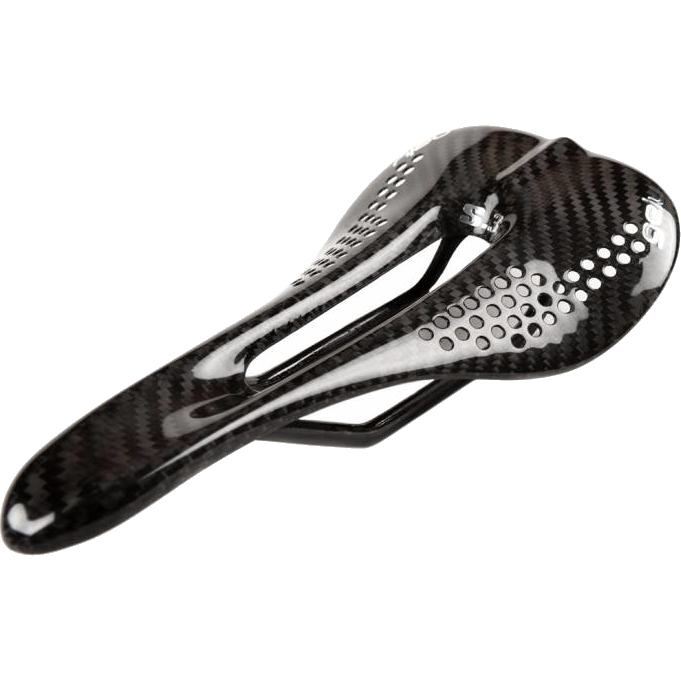 Picture of Gelu S3 Carbon Saddle with Punctured Top - black Logos
