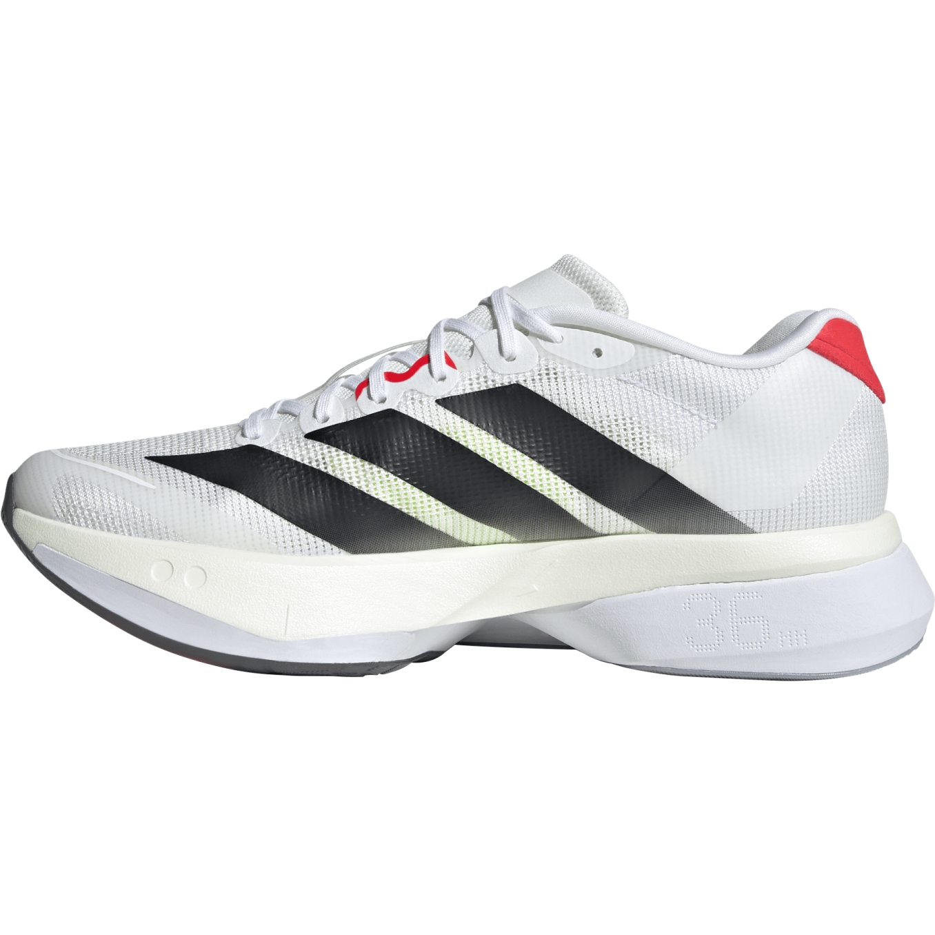 ADIZERO BOSTON 13 M ホワイト/ブラック/レッド adidas Adizero Boston 13 Men's White/Core Black/Lucid Red